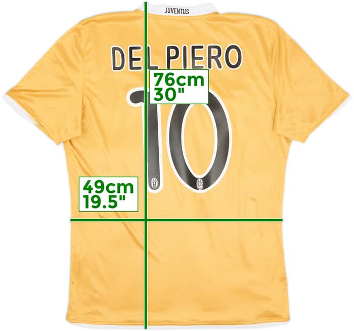 2008-09 Juventus Away Shirt Del Piero #10 - 7/10 - (L)