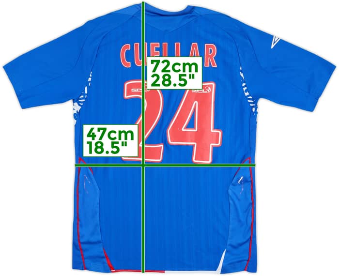 2007-08 Rangers Home Shirt Cuellar #24 - 7/10 - (M)