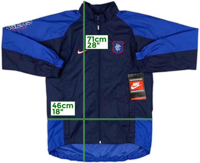 1997-98 Rangers Nike Hooded Rain Jacket (XL.Boys)