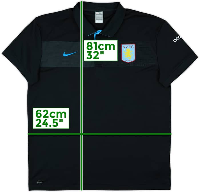 2009-10 Aston Villa Nike Polo Shirt - 8/10 - (XXL)