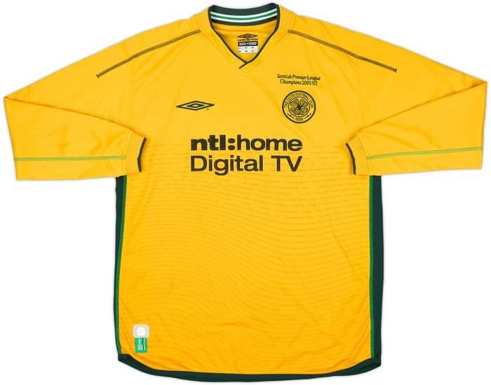 2002-03 Celtic Away L/S Shirt Larsson #7 - 9/10 - (L)