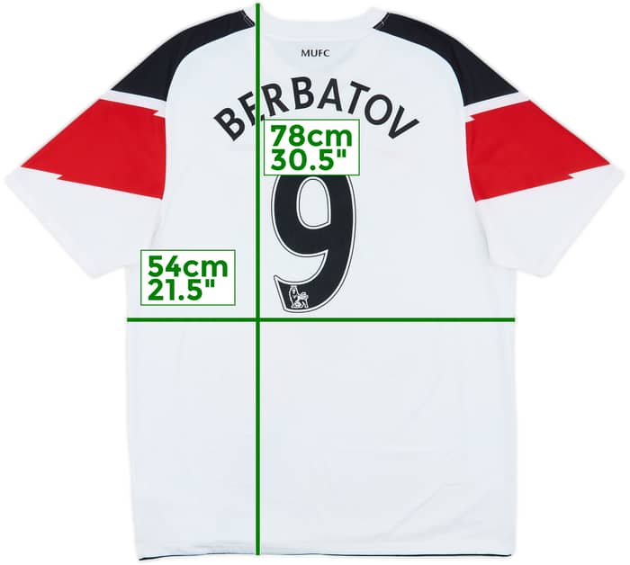 2010-12 Manchester United Away Shirt Berbatov #9 - 7/10 - (L)
