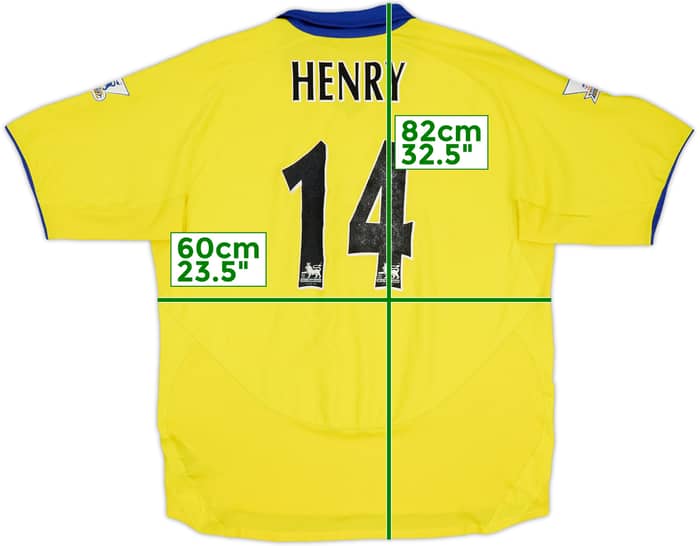 2003-05 Arsenal Camiseta Visitante Henry #14 - 5/10 - (XL)