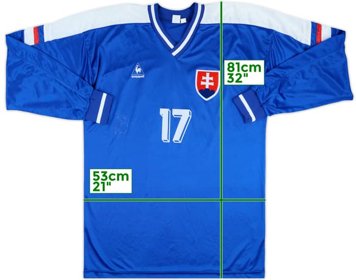 1994-96 Slovakia Match Issue Home L/S Shirt #17