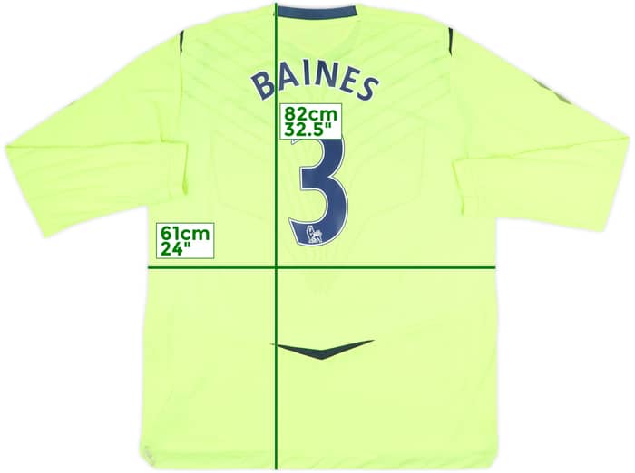 2008-09 Everton Third L/S Shirt Baines #3 - 8/10 - (XXL)