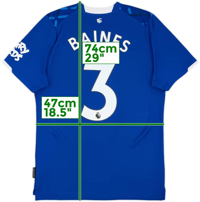 2019-20 Everton Home Shirt Baines #3 - 9/10 - (M)