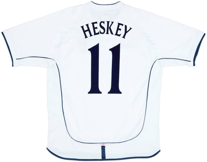 2001-03 England Home Shirt Heskey #11 - 9/10 - (XL)