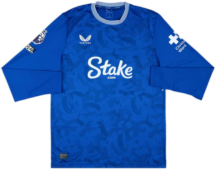 2024-25 Everton Match Issue Home L/S Shirt Mangala #8