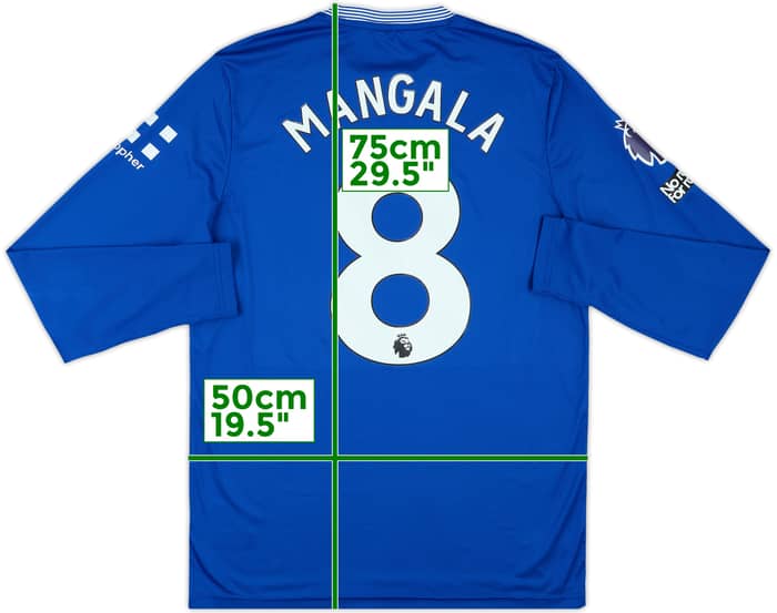2024-25 Everton Match Issue Home L/S Shirt Mangala #8