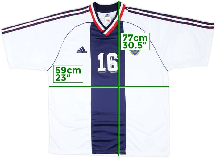 1999 Yugoslavia Match Worn Away Shirt #16 (Djokaj)