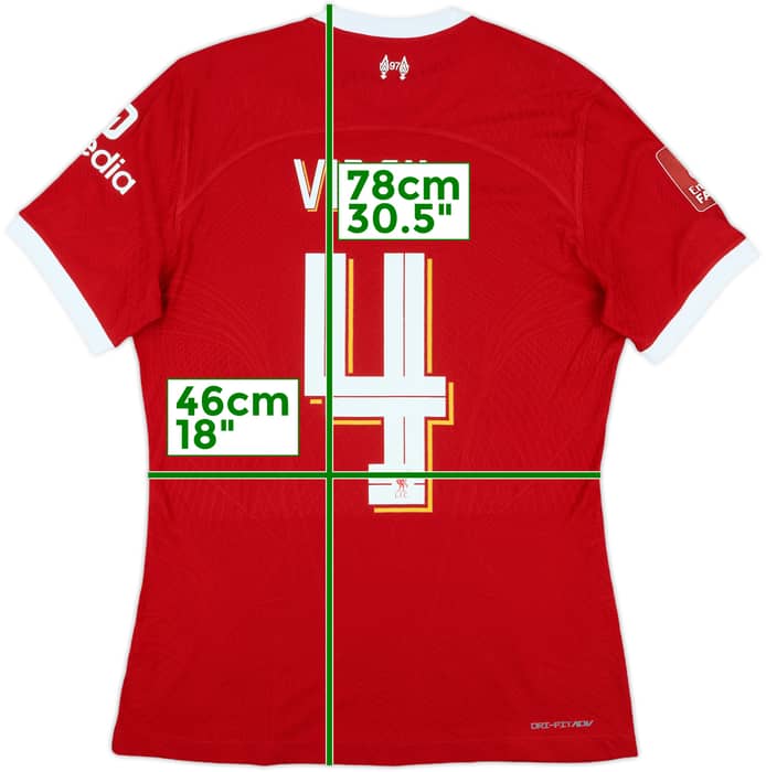 2023-24 Liverpool Match Issue FA Cup Home Shirt Virgil #4
