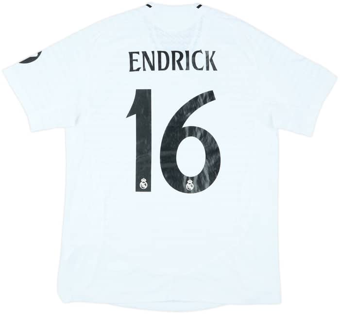 2024-25 Real Madrid Authentic Copa del Rey Final Home Shirt Endrick #16 - 9/10 - (L)