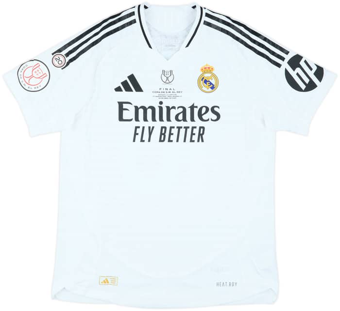 2024-25 Real Madrid Authentic Copa del Rey Final Home Shirt Endrick #16 - 9/10 - (L)