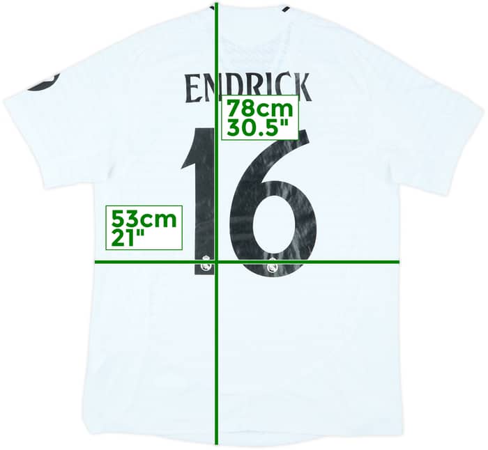 2024-25 Real Madrid Authentic Copa del Rey Final Home Shirt Endrick #16 - 9/10 - (L)