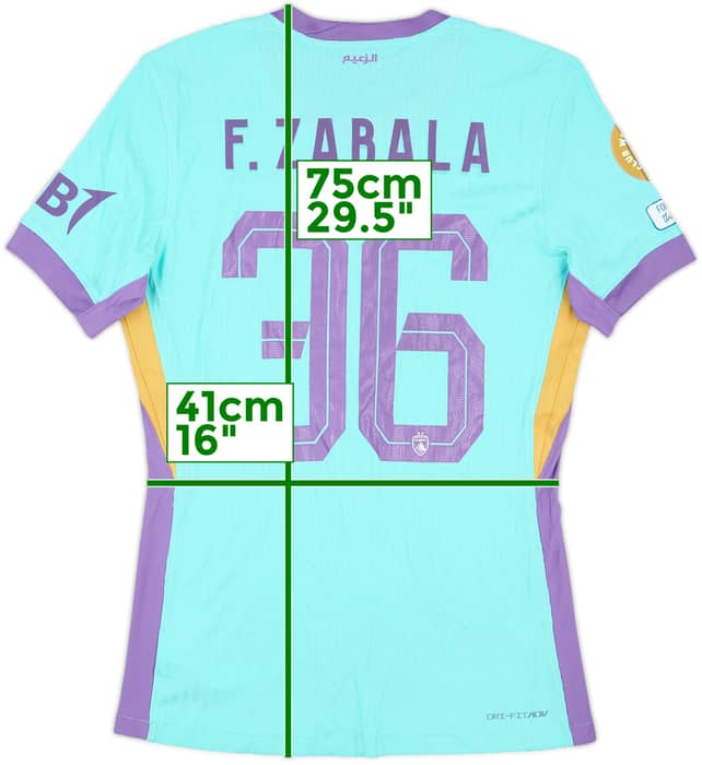2025 Al Ain Match Issue CWC Third Shirt F.Zabala #36