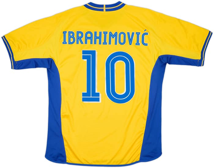 2003-04 Sweden Home Shirt Ibrahimovic #10 - 8/10 - (L)