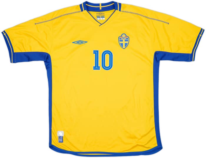 2003-04 Sweden Home Shirt Ibrahimovic #10 - 8/10 - (L)