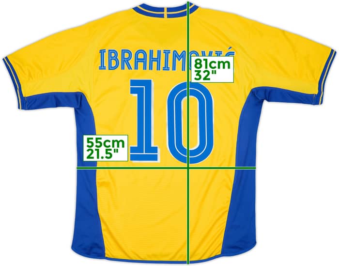 2003-04 Sweden Home Shirt Ibrahimovic #10 - 8/10 - (L)