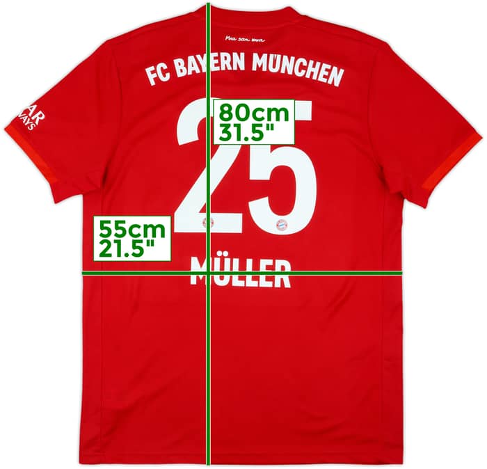 2019-20 Bayern Munich Home Shirt Muller #25 - 9/10 - (L)