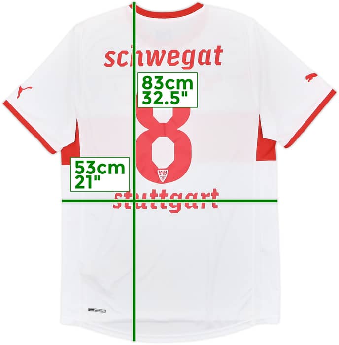 2011-12 Stuttgart Home Shirt Schwegat #8 - 7/10 - (L)