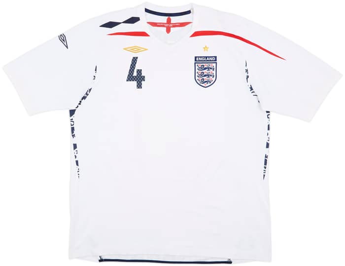 2007-09 England Home Shirt Gerrard #4 - 6/10 - (XXL)
