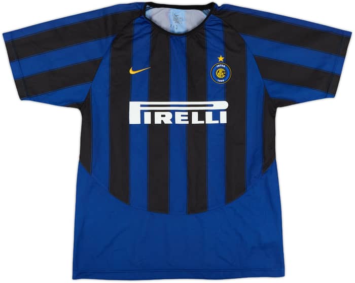 2003-04 Inter Milan Basic Home Shirt J.Zanetti #4 - 8/10 - (XL.Boys)