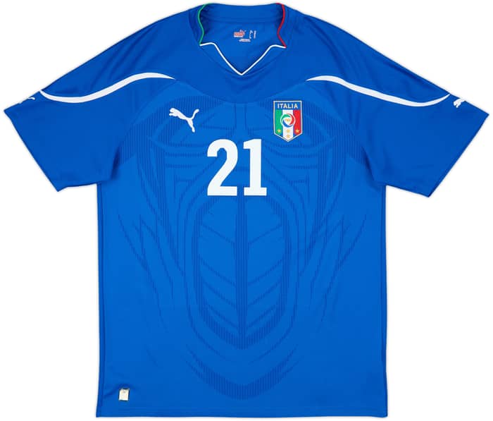 2010-12 Italy Home Shirt Pirlo #21 - 8/10 - (XL)