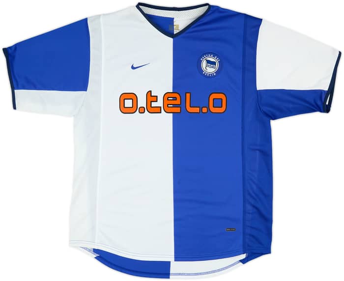 2001-02 Hertha Berlin Signed Home Shirt Preetz #11 - 7/10 - (L)