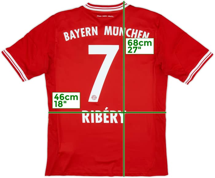 2013-14 Bayern Munich Home Shirt Ribery #7 - 8/10 - (XL.Boys)