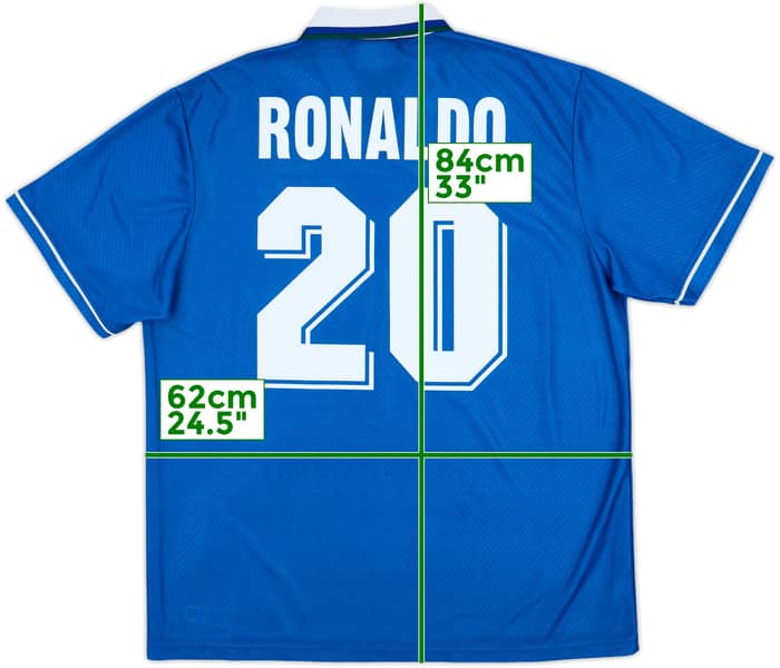 1994-97 Brazil Away Shirt Ronaldo #20 - 9/10 - (XL)