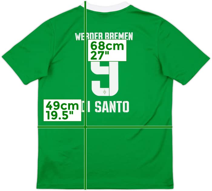 2014-15 Werder Bremen Basic Home Shirt Di Santo #9 - 10/10 - (XL.Boys)
