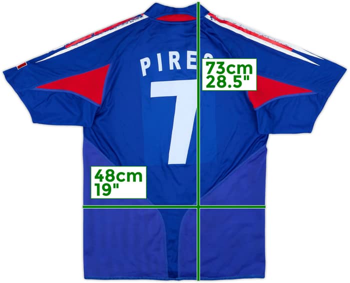 2004-06 France Home Shirt Pires #7 - 6/10 - (S)