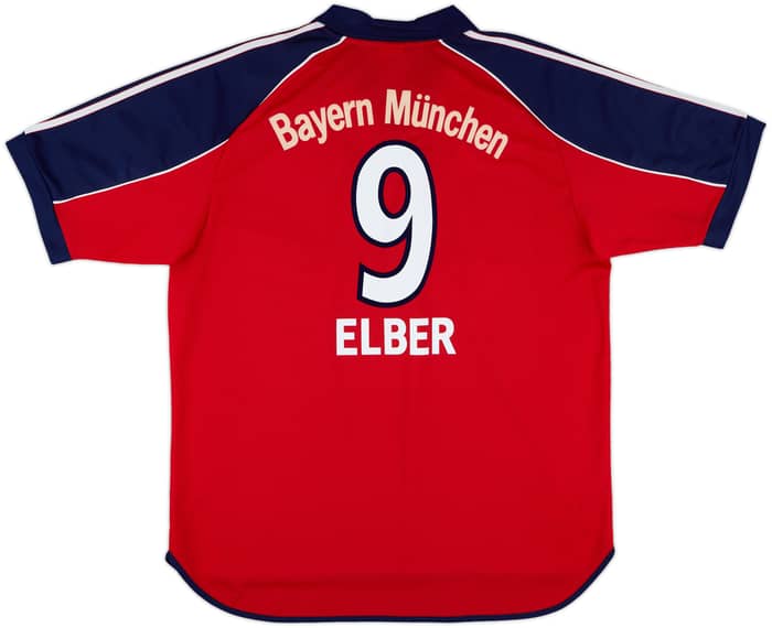 1999-01 Bayern Munich Home Shirt Elber #9 - 9/10 - (L)