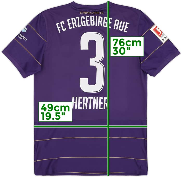 2016-17 Erzgebirge Aue Home Shirt Hertner #3 - 6/10 - (M)