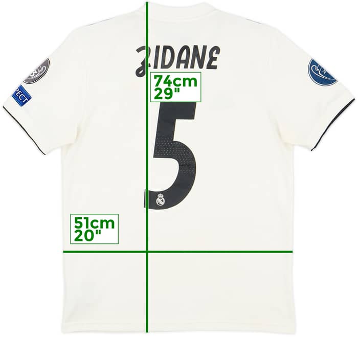 2018-19 Real Madrid Home Shirt Zidane #5 - 6/10 - (M)