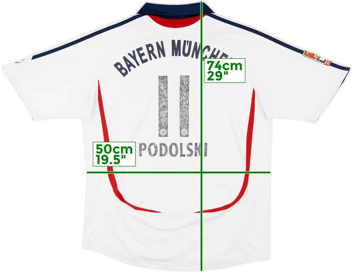 2006-07 Bayern Munich Away Shirt Podolski #11 - 5/10 - (XL.Boys)