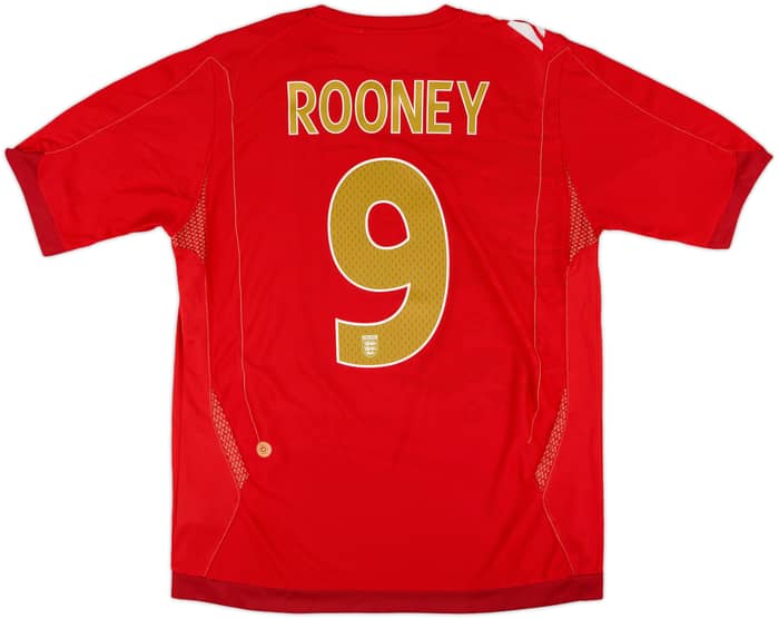 2006-08 England Away Shirt Rooney #9 - 7/10 - (L)