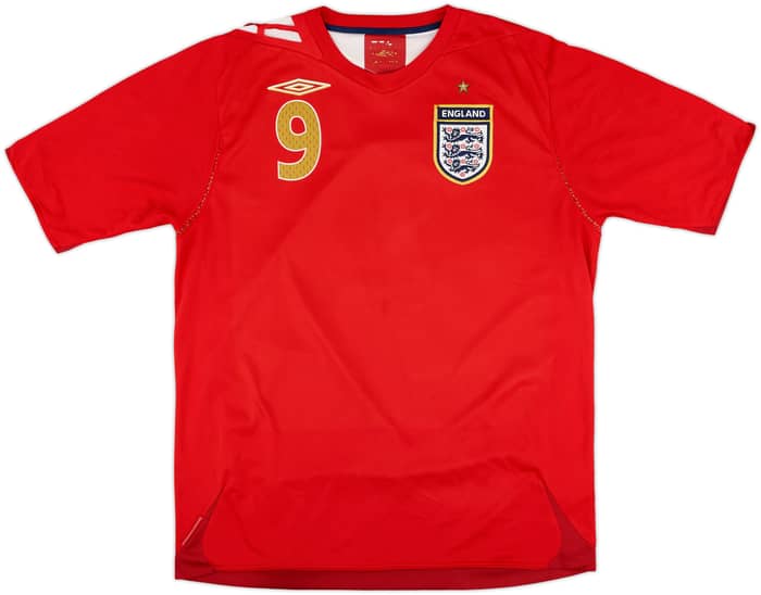 2006-08 England Away Shirt Rooney #9 - 7/10 - (L)