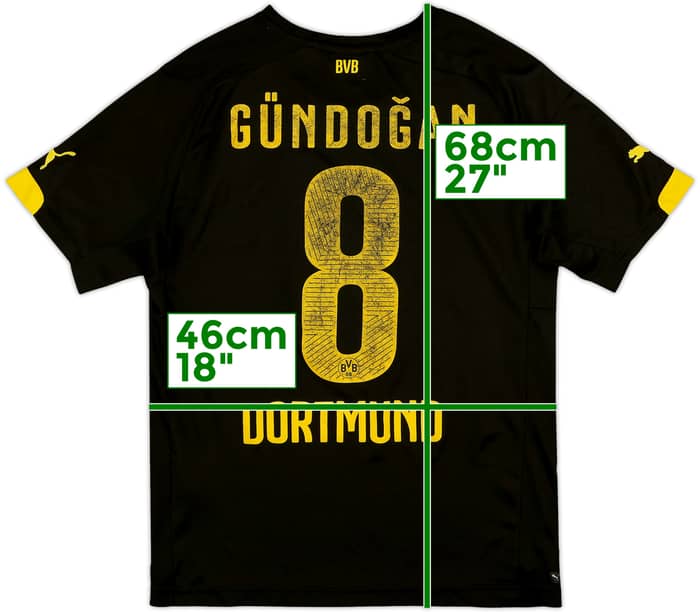 2014-16 Borussia Dortmund Away Shirt Gundogan #8 - 5/10 - (S)
