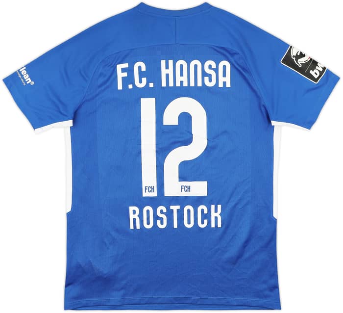 2019-20 Hansa Rostock Home Shirt #12 - 9/10 - (L)