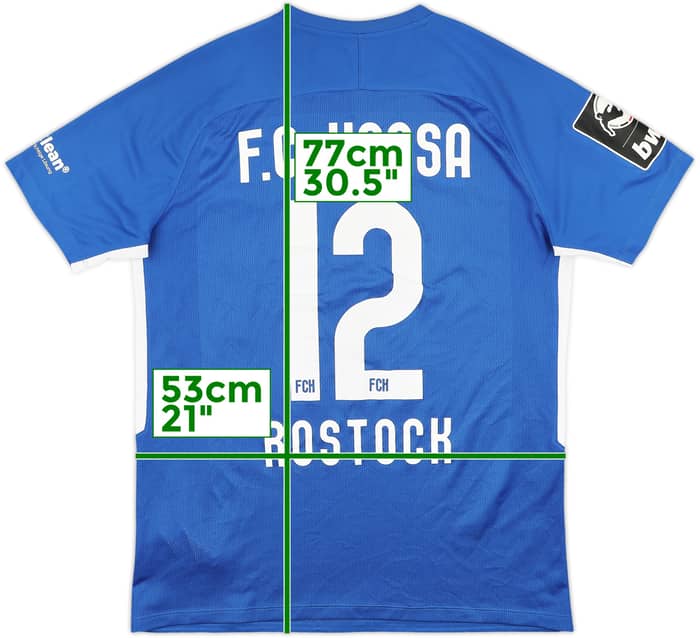 2019-20 Hansa Rostock Home Shirt #12 - 9/10 - (L)