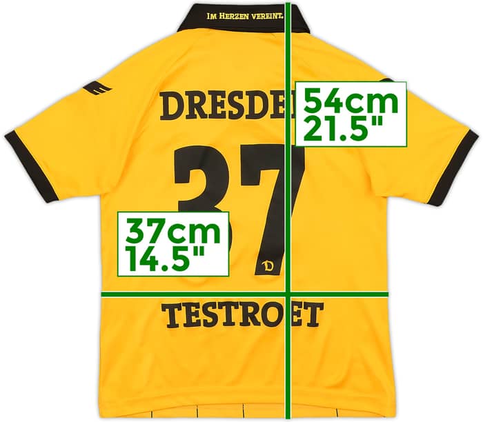 2015-16 Dynamo Dresden Home Shirt Testroet #37 - 8/10 - (M.Boys)