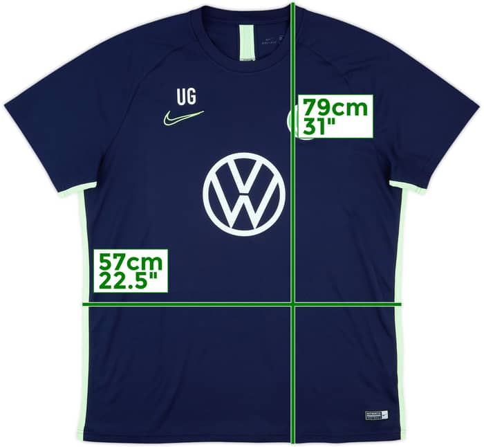 2019-20 Wolfsburg Nike Staff Issue Training Shirt UG - 9/10 - (XXL)