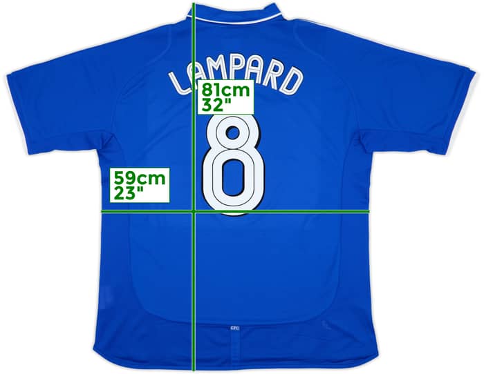 2001-03 Chelsea Home Shirt Lampard #8 - 8/10 - (XL)