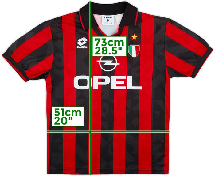 1994-95 AC Milan Home Shirt - 7/10 - (L)