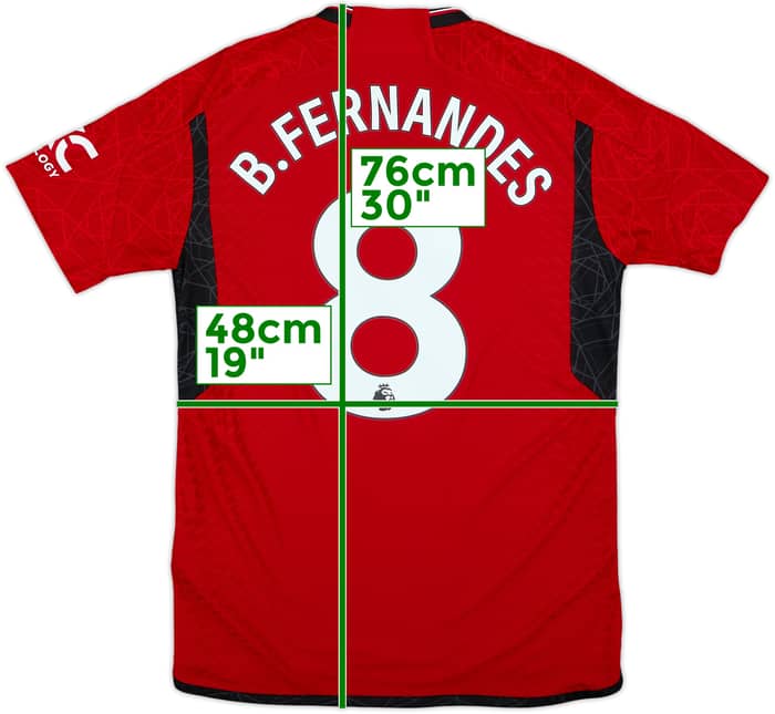 2023-24 Manchester United Authentic Home Shirt B.Fernandes #8 - 10/10 - (M)