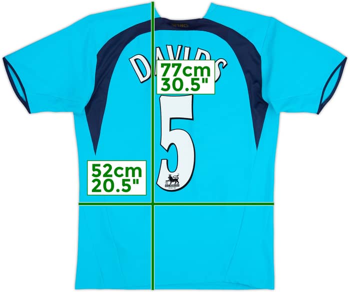 2006-07 Tottenham Away Shirt Davids #5 - 9/10 - (M)