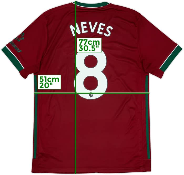 2020-21 Wolves Third Shirt Neves #8 - 6/10 - (M)