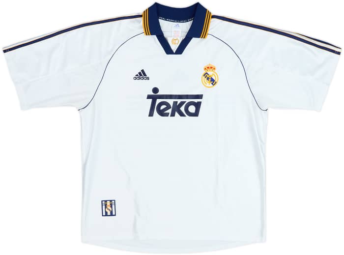 1998-00 Real Madrid 'Champions of Europe' Home Shirt - 8/10 - (XL)