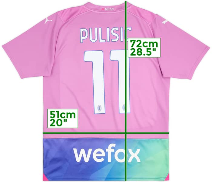 2023-24 AC Milan Third Shirt Pulisic #11 - 8/10 - (M)